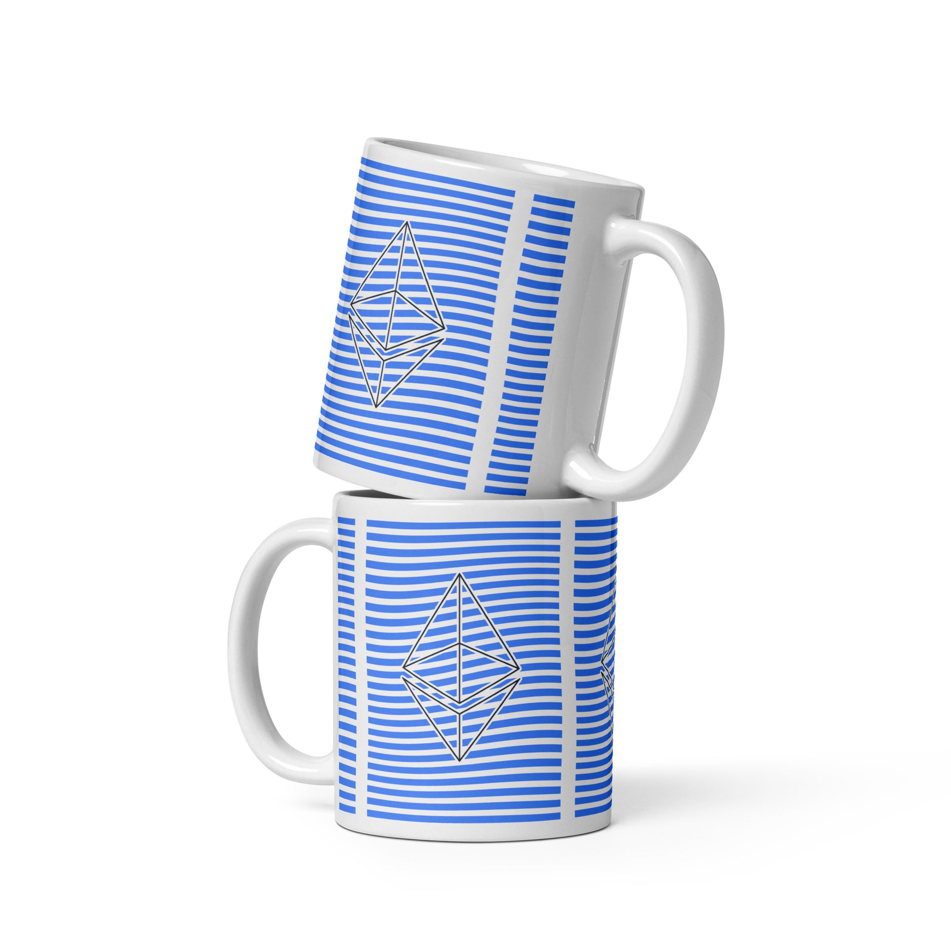 Ethereum White glossy mug - Hodlers Crypto Merch Brand