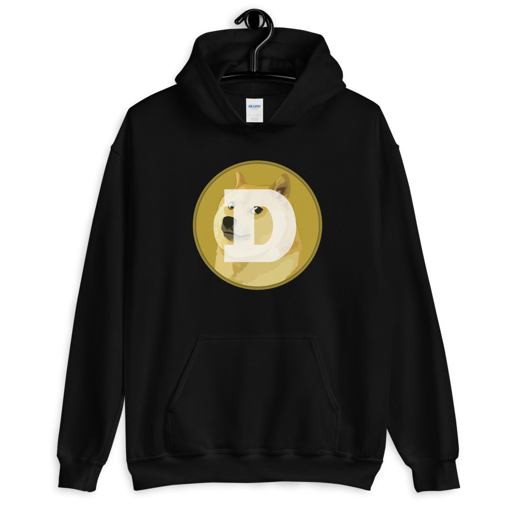 Dogecoin Logo Hoodie - Hodlers Crypto Merch Brand