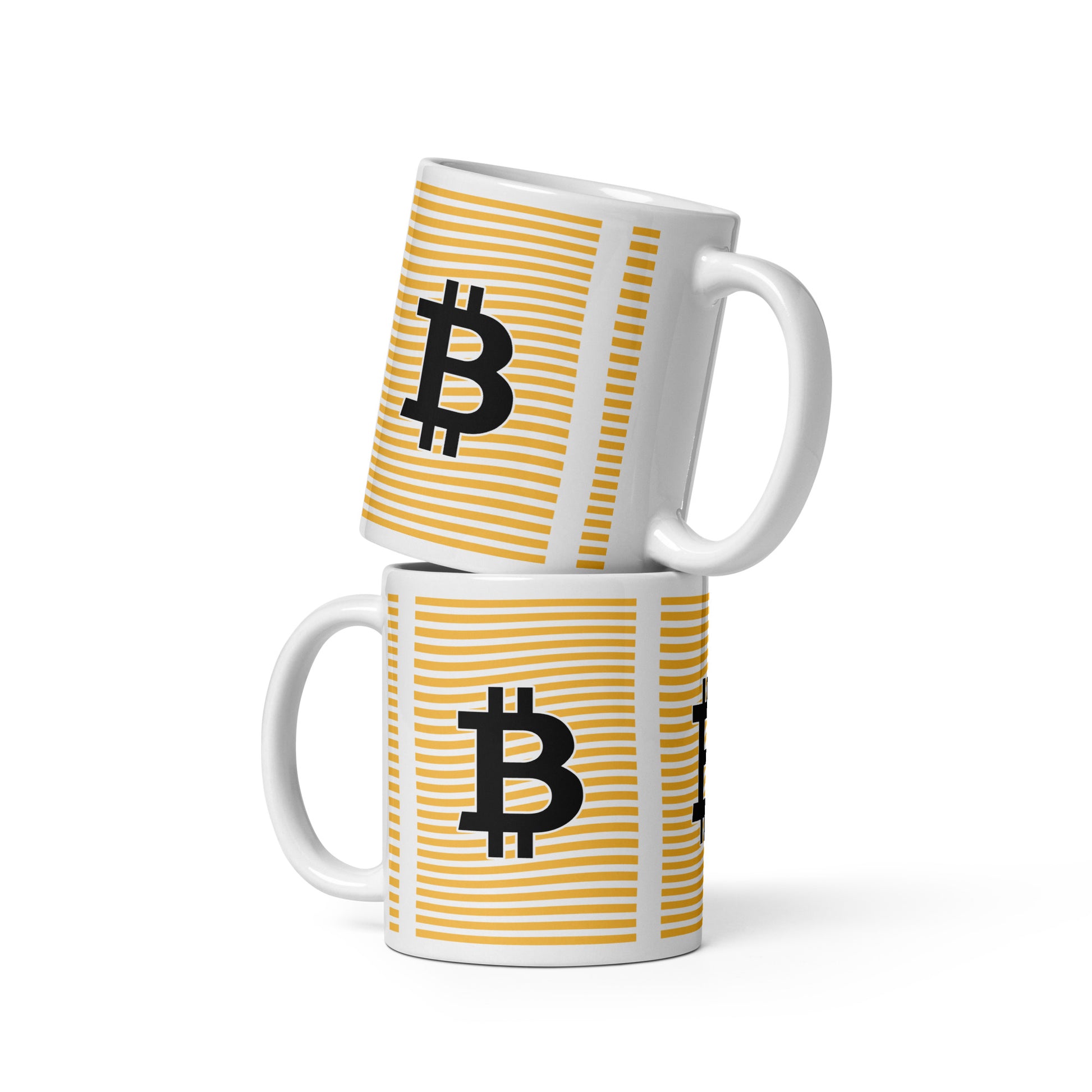 Bitcoin White glossy mug - Hodlers Crypto Merch Brand