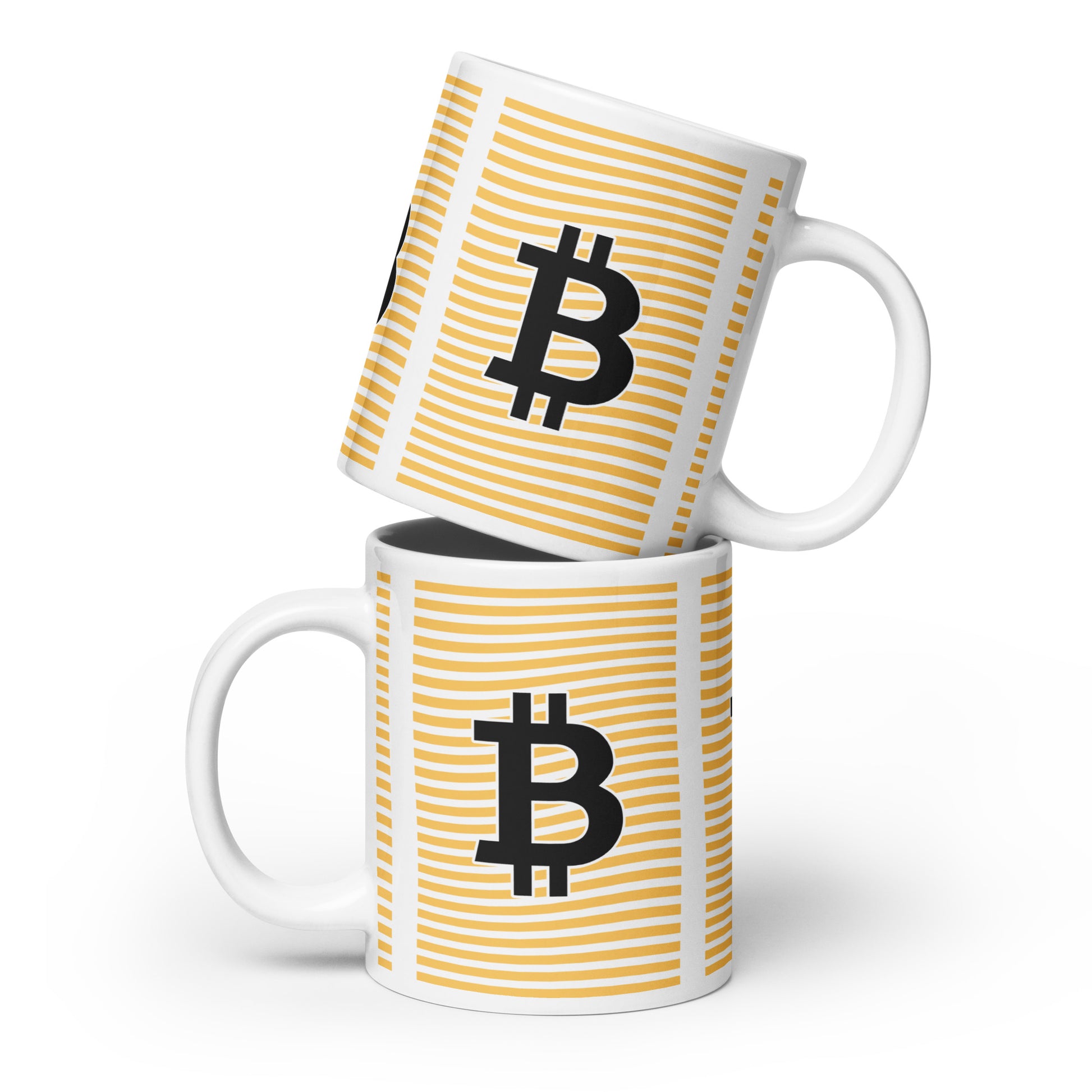 Bitcoin White glossy mug - Hodlers Crypto Merch Brand