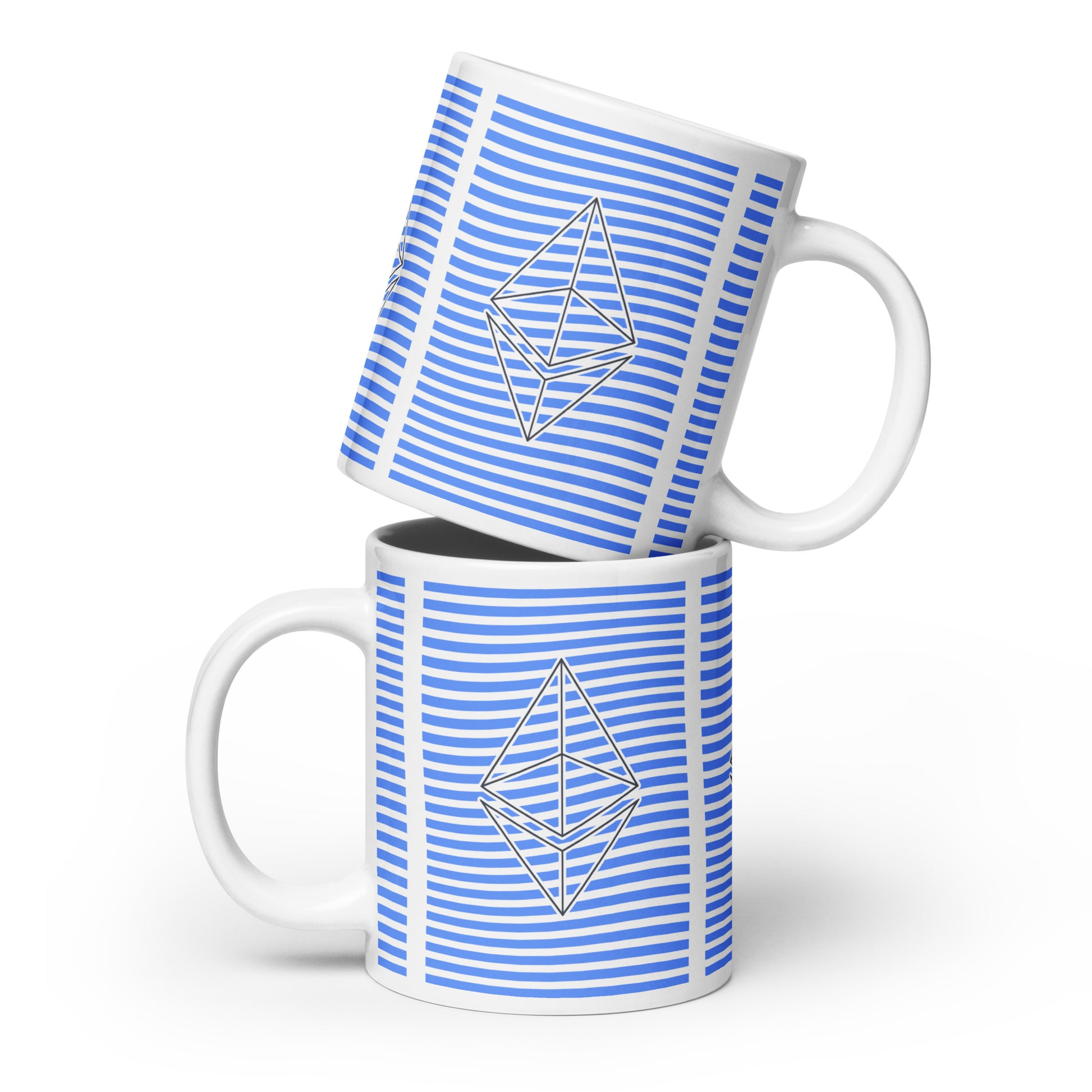 Ethereum White glossy mug - Hodlers Crypto Merch Brand